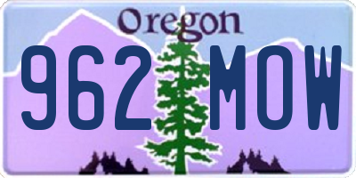 OR license plate 962MOW
