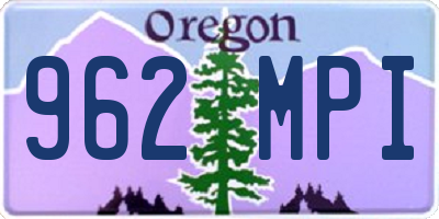 OR license plate 962MPI