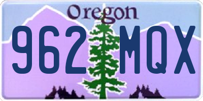OR license plate 962MQX