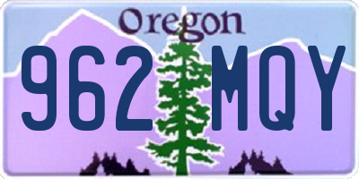 OR license plate 962MQY