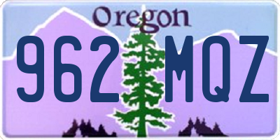 OR license plate 962MQZ