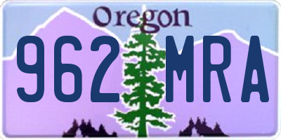OR license plate 962MRA