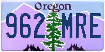 OR license plate 962MRE