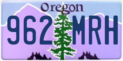 OR license plate 962MRH