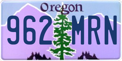 OR license plate 962MRN