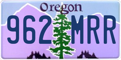 OR license plate 962MRR