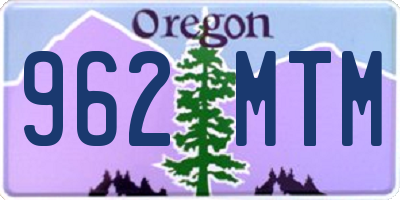 OR license plate 962MTM