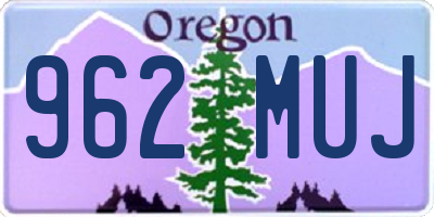 OR license plate 962MUJ