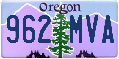 OR license plate 962MVA