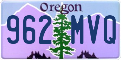OR license plate 962MVQ
