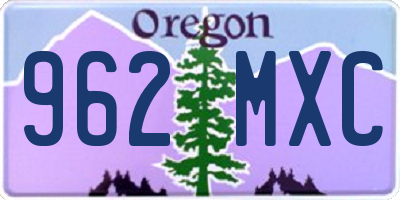 OR license plate 962MXC