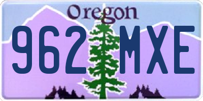 OR license plate 962MXE