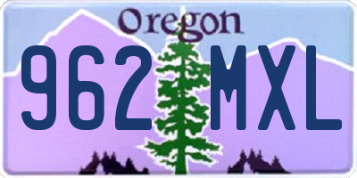 OR license plate 962MXL