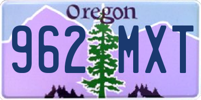 OR license plate 962MXT
