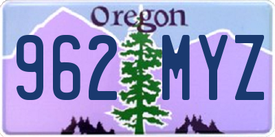 OR license plate 962MYZ