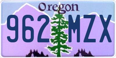 OR license plate 962MZX