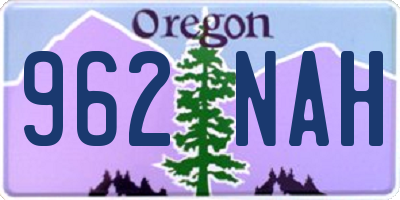 OR license plate 962NAH