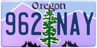 OR license plate 962NAY