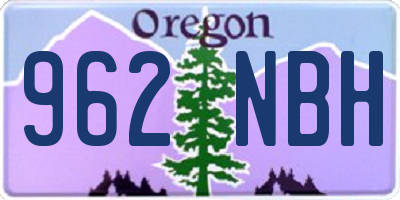 OR license plate 962NBH