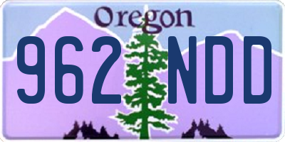 OR license plate 962NDD