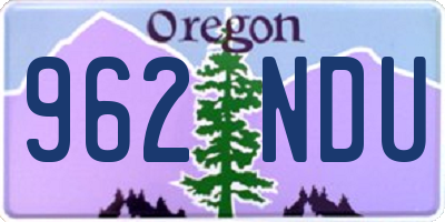 OR license plate 962NDU