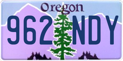 OR license plate 962NDY