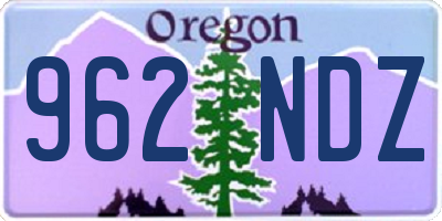 OR license plate 962NDZ