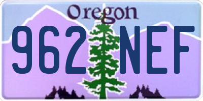 OR license plate 962NEF