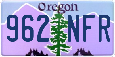 OR license plate 962NFR
