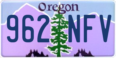 OR license plate 962NFV