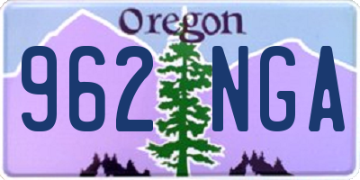 OR license plate 962NGA
