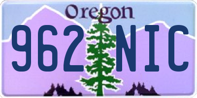 OR license plate 962NIC