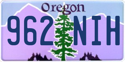 OR license plate 962NIH