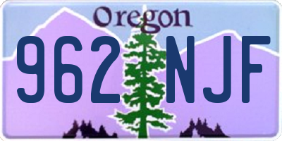 OR license plate 962NJF
