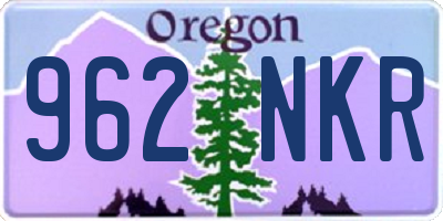 OR license plate 962NKR