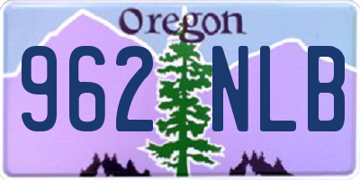 OR license plate 962NLB