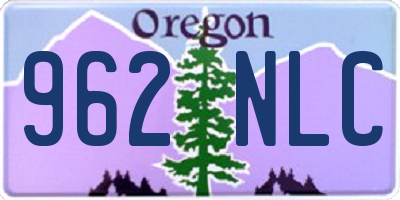 OR license plate 962NLC
