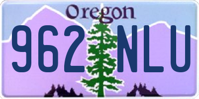 OR license plate 962NLU