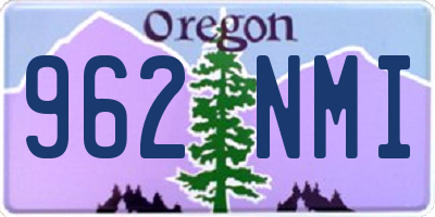 OR license plate 962NMI