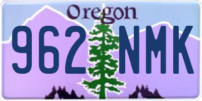 OR license plate 962NMK