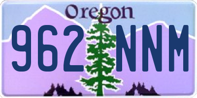 OR license plate 962NNM