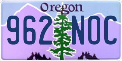 OR license plate 962NOC