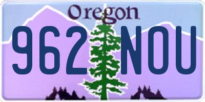 OR license plate 962NOU