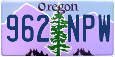 OR license plate 962NPW