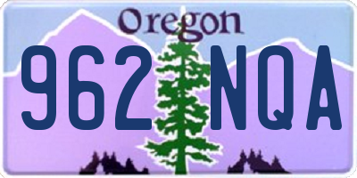 OR license plate 962NQA