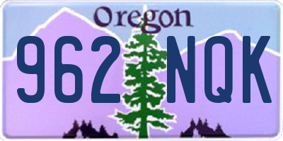 OR license plate 962NQK