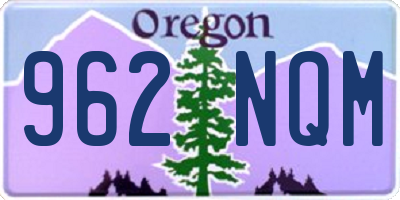 OR license plate 962NQM