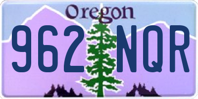 OR license plate 962NQR
