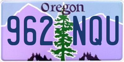 OR license plate 962NQU