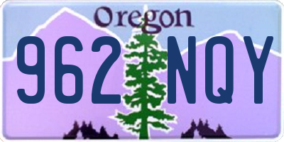 OR license plate 962NQY